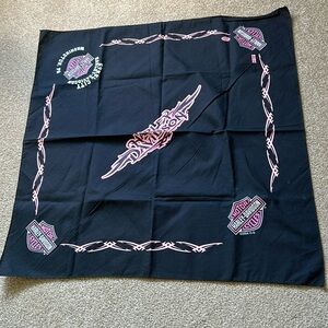 Harley Davidson, women’s pink and black bandanna
